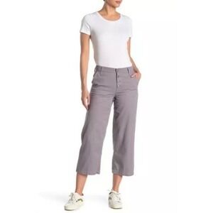 J. Crew Slate Purple Wide Leg Button Fly Cropped M2521 Trouser Pants Sz 8